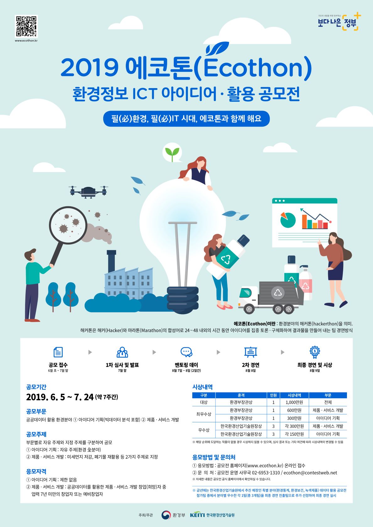 2019 에코톤 환경정보 ICT 아이디어·활용 공모전(~7/24)